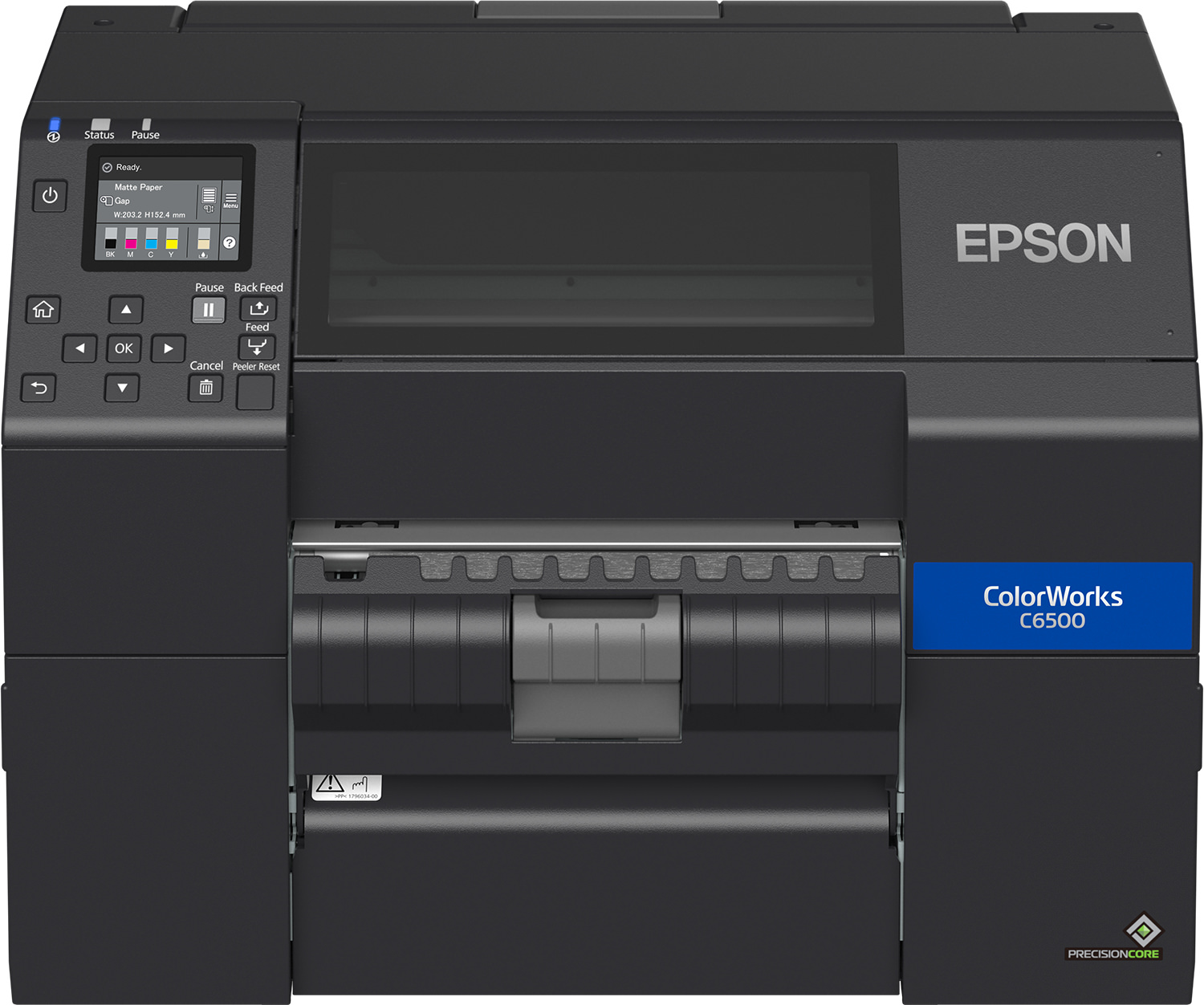 Epson ColorWorks CW-C6500Pe (mk), Peeler, Disp., USB, Ethernet, schwarz, C31CH77202MK