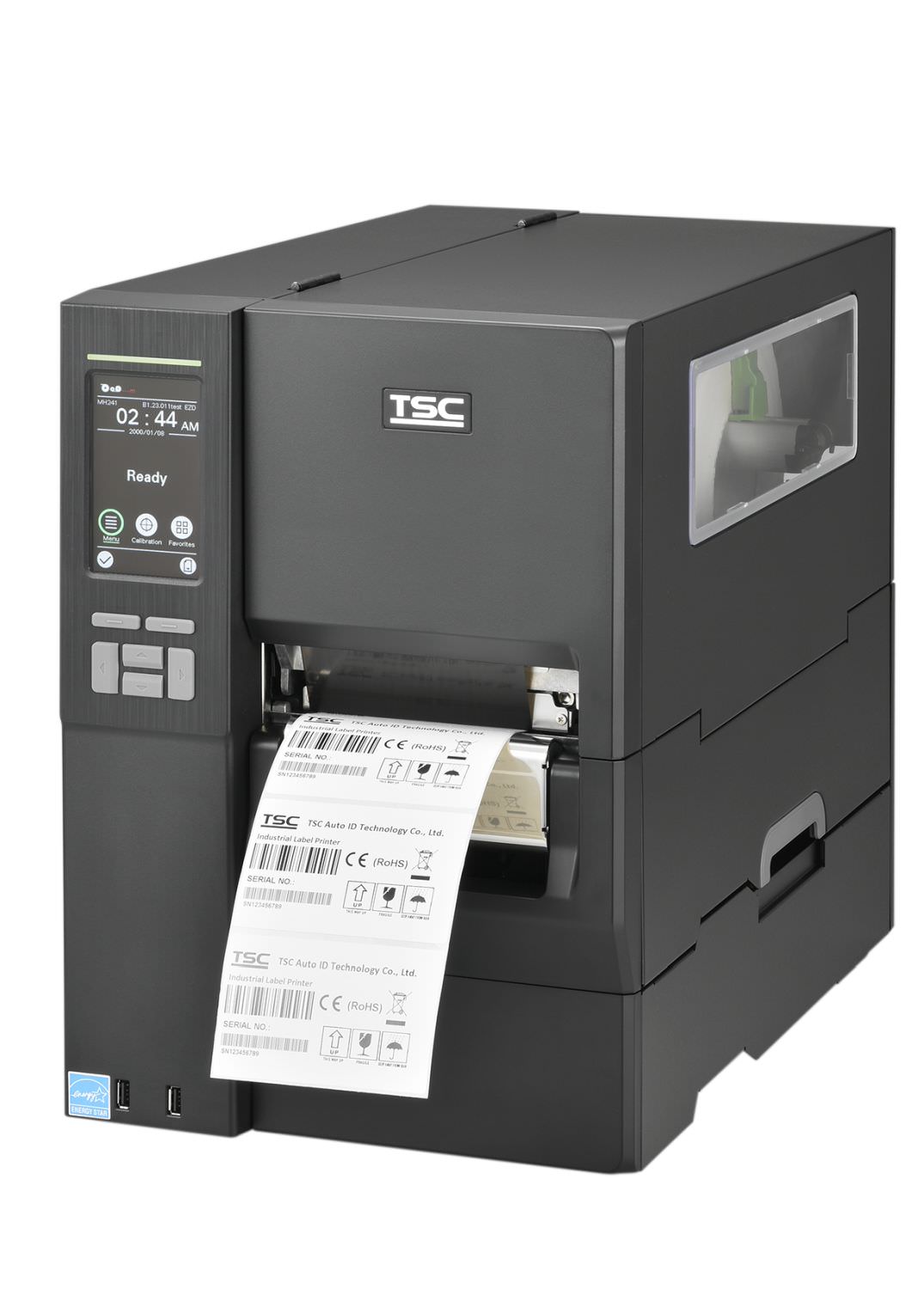 TSC MH241P, 8 Punkte/mm (203dpi), Rewinder, Disp., RTC, USB, RS232, Ethernet, MH241P-A001-0302