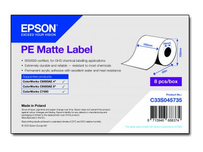 Epson Etikettenrolle, Kunststoff, 102mm, C33S045735
