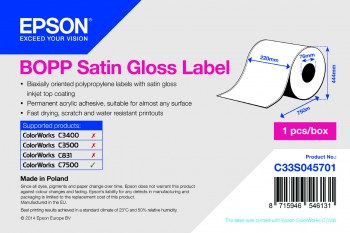 Epson Etikettenrolle, Kunststoff, 220mm, C33S045701